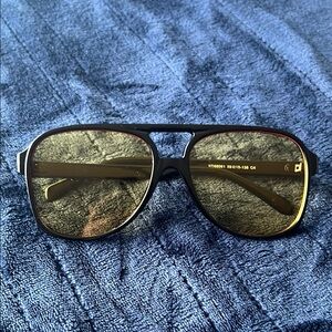 Stylish Black and Yellow Sunglasses